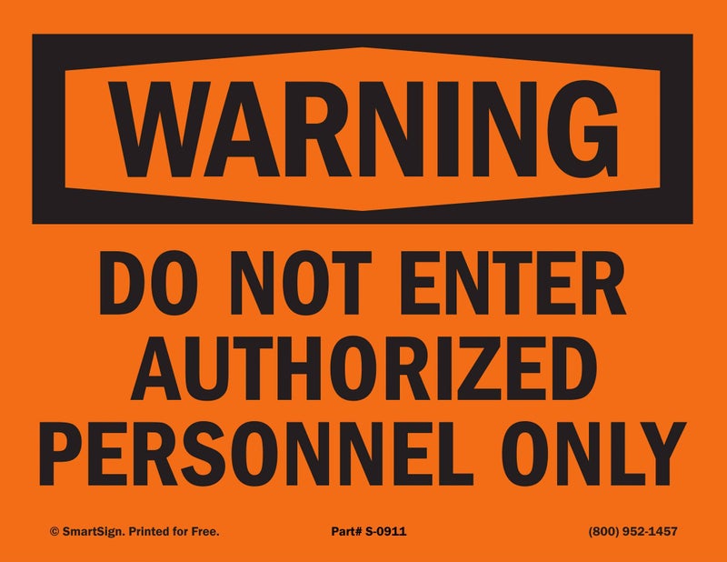 5 Ace "DO NOT ENTER AUTHORIZED PERSONNEL ONLY WARNING WALL POSTER STICKER FOR BEDROOM,LIVING ROOM,OFFICES OF 300 GSM (12x18) inch WITHOUT FRAME - Image 5