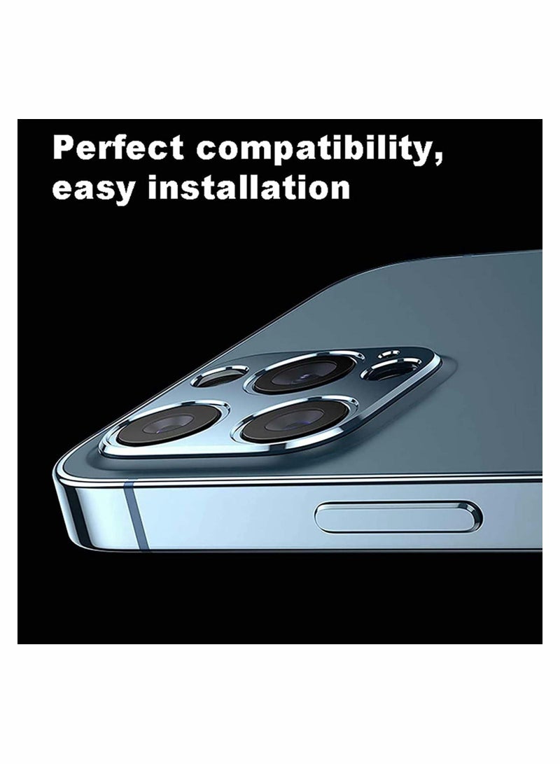 Y&D Camera Lens Protector for Apple iPhone 12 Pro, 2 Pack Ring Cover, High-Grade Metal Material [Anti-Fall] [Wear Resistant] 360 Degree Protection  - Image 2