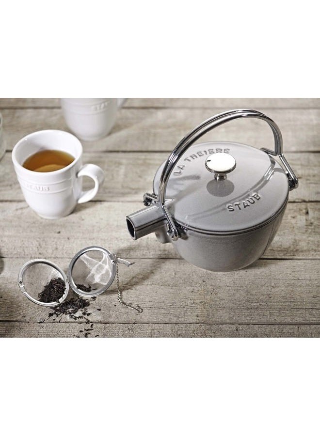 STAUB Round Tea Kettle, Graphite Grey - Image 2