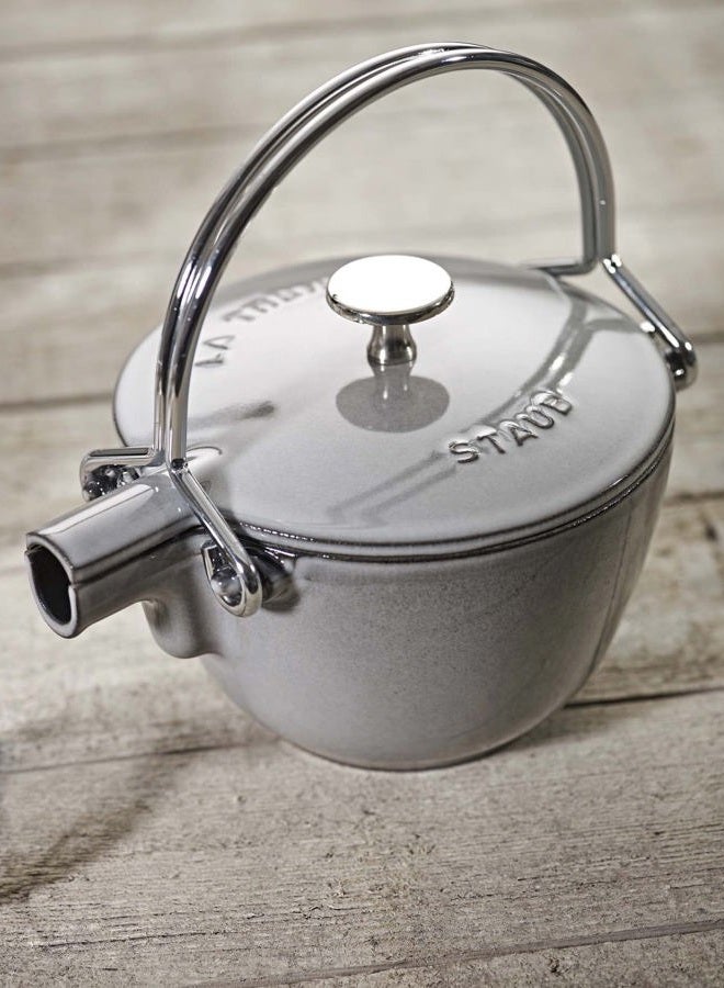 STAUB Round Tea Kettle, Graphite Grey - Image 3