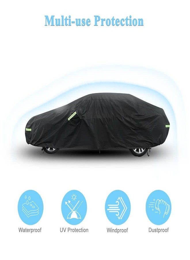 Morhept Car Cover for Honda Accord, Custom Fit Waterproof All Weather Full Exterior Cover Rain Snow UV Protection Cover with Door Zipper - Image 2