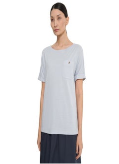 Athlex Women's T-shirt Heavenly, Outventure, Cotton-Linen Blend, Breathable Fabric, Straight Cut, Chest Pocket, Perfect for Hot Weather and Outdoor Adventures  - Image 2