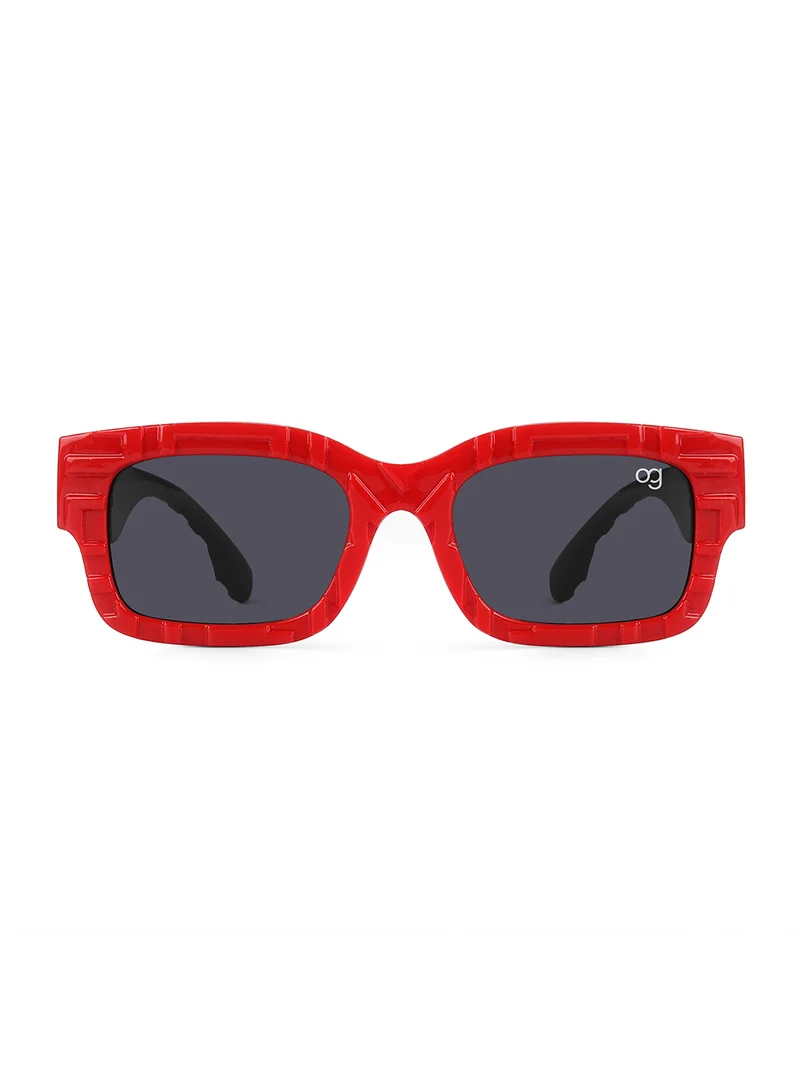Woggles Stylish Red kids Rectangle Kids Sunglasses