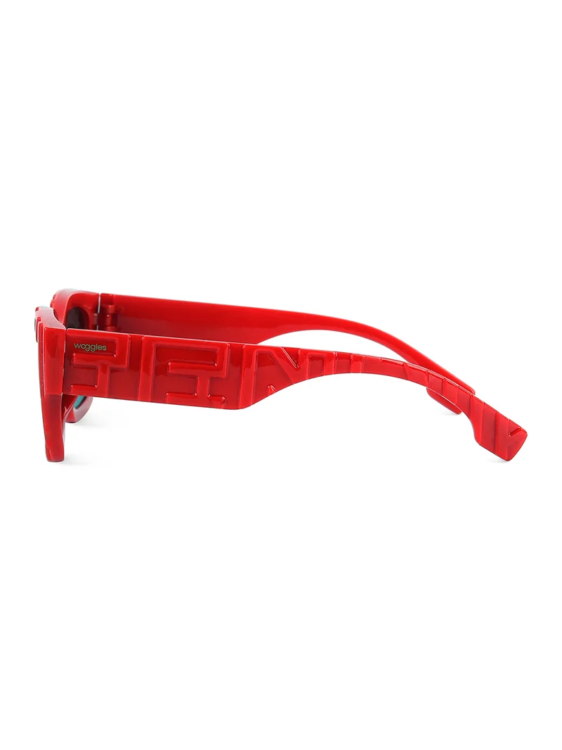 Woggles Stylish Red kids Rectangle Kids Sunglasses