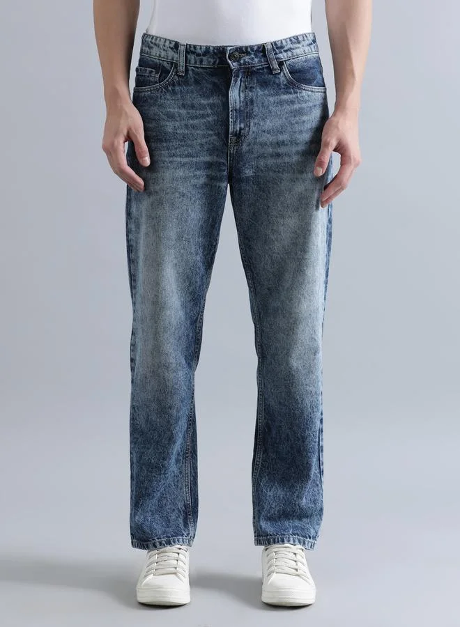 Styli Men Relaxed Fit Faded Jeans By Bene Kleed