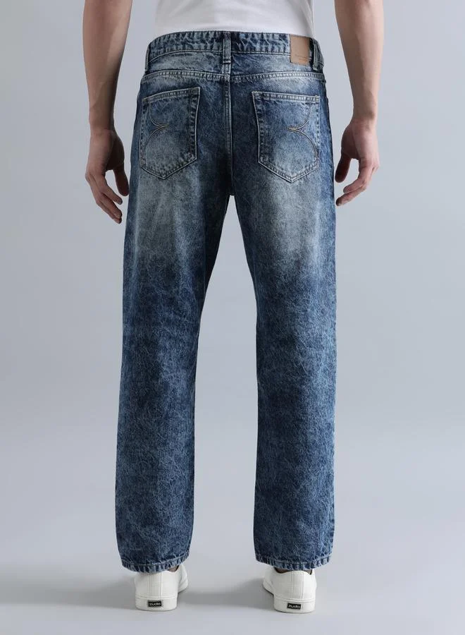 Styli Men Relaxed Fit Faded Jeans By Bene Kleed