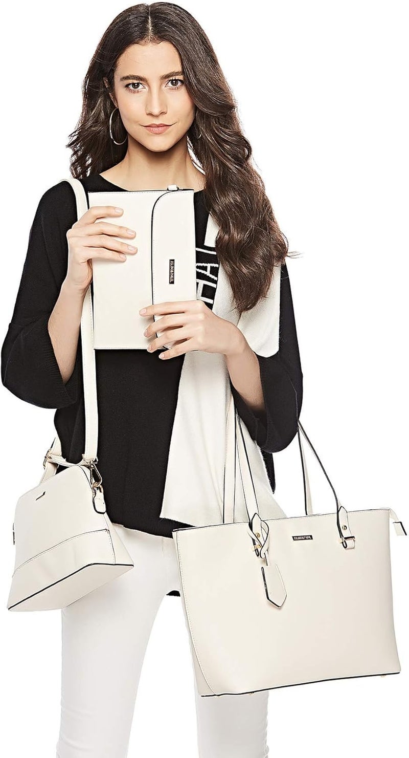 YTL Women Fashion Handbags Wallet Tote Bag Shoulder Bag Top Handle Satchel Purse Set 4pcs - Image 2