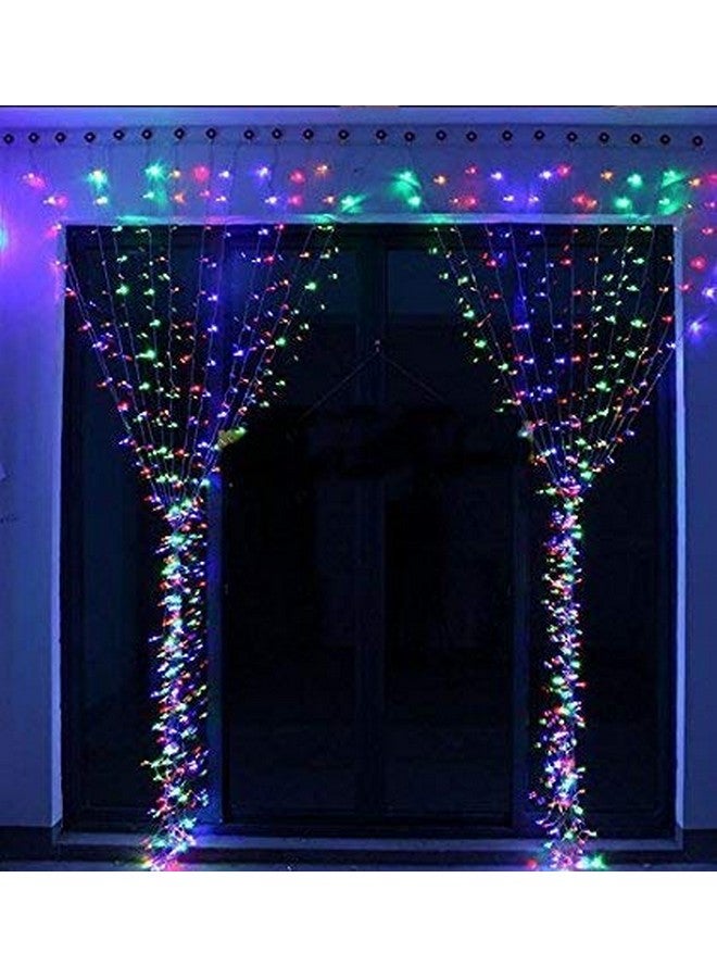 Litehom أضواء الستائر LED من لايتهوم 8 أوضاع 180 LED 18 ضوء LED 3 متر لكل منها للزينة الداخلية/الخارجية لعيد الديوالي، عيد الميلاد، أضواء الديوالي للزينة في المنزل أضواء الديوالي (أضواء ستائر متعددة الألوان) - Image 4