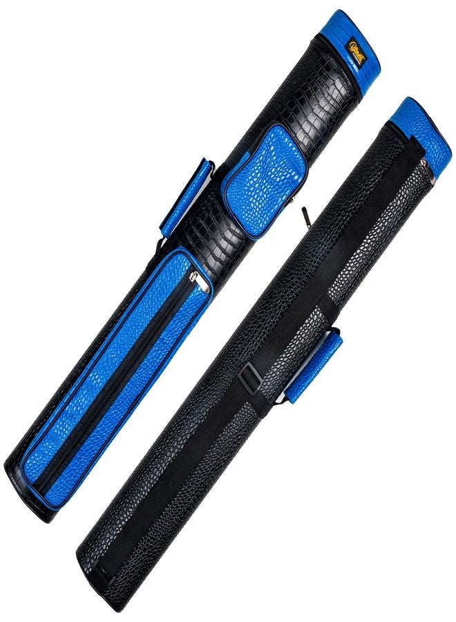 Billmart Pool Cue Case, 2 X 3 Hard Pool Cue Stick Carrying Case, Billiard Stick Accessories, Blue - Image 1