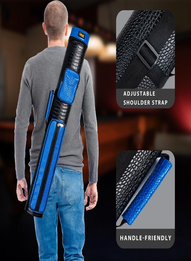 Billmart Pool Cue Case, 2 X 3 Hard Pool Cue Stick Carrying Case, Billiard Stick Accessories, Blue - Image 5