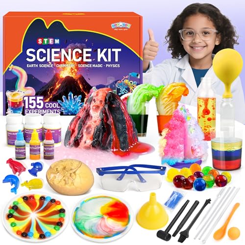 BenBen Science Kits for Kids Age 912 155 Experiments Educational Toy STEM Toys for 6 7 8 Year Old Boys Girls Birthday Gift Volcano Science Kit Chemistry Set for Homeschooling - Image 1