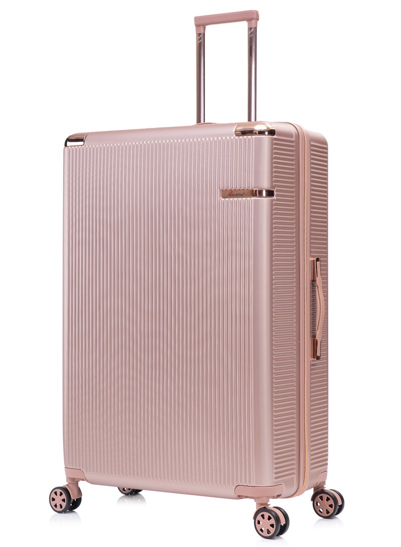 SENATOR Hard Case Extra Large Checked Luggage Trolley For Unisex ABS Lightweight 4 Double Wheeled Suitcase With Built In TSA Type Lock A5123 Rose Gold - Image 1