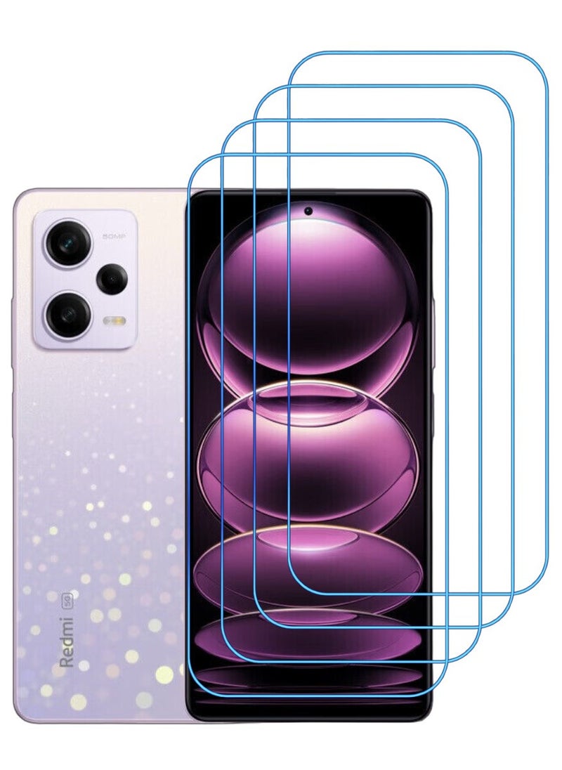 ACLIX 4 Pieces Antistatic ESD Dustproof Premium Quality High Definition Clear Tempered Glass Screen Protector Designed For Xiaomi Redmi Note 12  Pro - Image 1