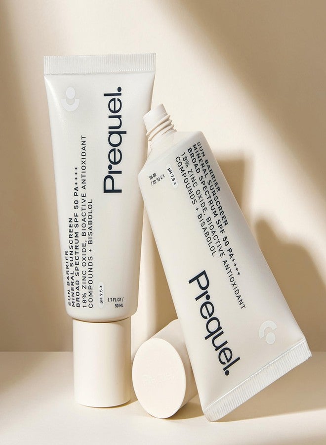 Prequel Skin Sun Barrier Mineral Sunscreen SPF 50. PA++++ Broad Spectrum Zinc Oxide Sunblock with Semi-Transparent Lightweight Texture. Moisturizing UV Defense for Face. Travel Size, 1.7oz - Image 4