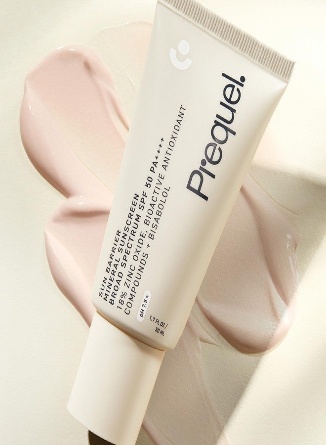 Prequel Skin Sun Barrier Mineral Sunscreen SPF 50. PA++++ Broad Spectrum Zinc Oxide Sunblock with Semi-Transparent Lightweight Texture. Moisturizing UV Defense for Face. Travel Size, 1.7oz - Image 2