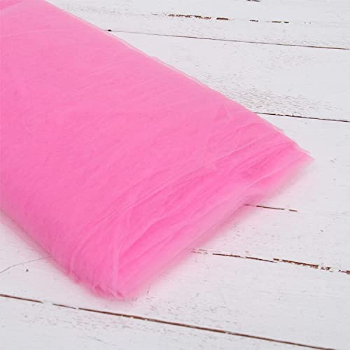 INKAJ Multi Purpose Solid Nylon Soft Net Combination Fabric - for Wedding, Parties, Costumes, and Decoration (16.4 x 4 Feet, Dark Pink) - Image 2