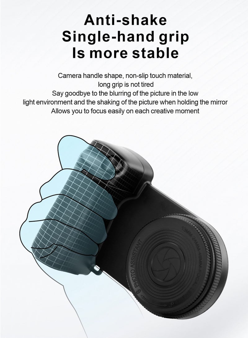 أورافلي مقبض تصوير مغناطيسي بتقنية البلوتوث للهواتف الذكية (مع ضوء تعبئة LED)، مساعد تصوير للهواتف الذكية، سطوع 5 مستويات، درجة حرارة لون مزدوجة أبيض + أصفر، مرآة مدمجة، قابلة لإعادة الشحن، جهاز تحكم عن بعد 30 مترًا، مناسب لهواتف iPhone 17/16/15/14/13/12 التي تعمل بنظام Android (يتضمن مشبك مغناطيسي) شحن من النوع C، متوافق مع الحامل الثلاثي/المحمول باليد - Image 5