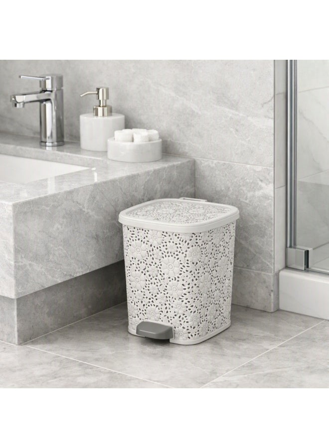 dunya Luxury Pedal Wastebasket with a Classic Design - 12 liters, stylish Dustbin for Home and Office - Image 1