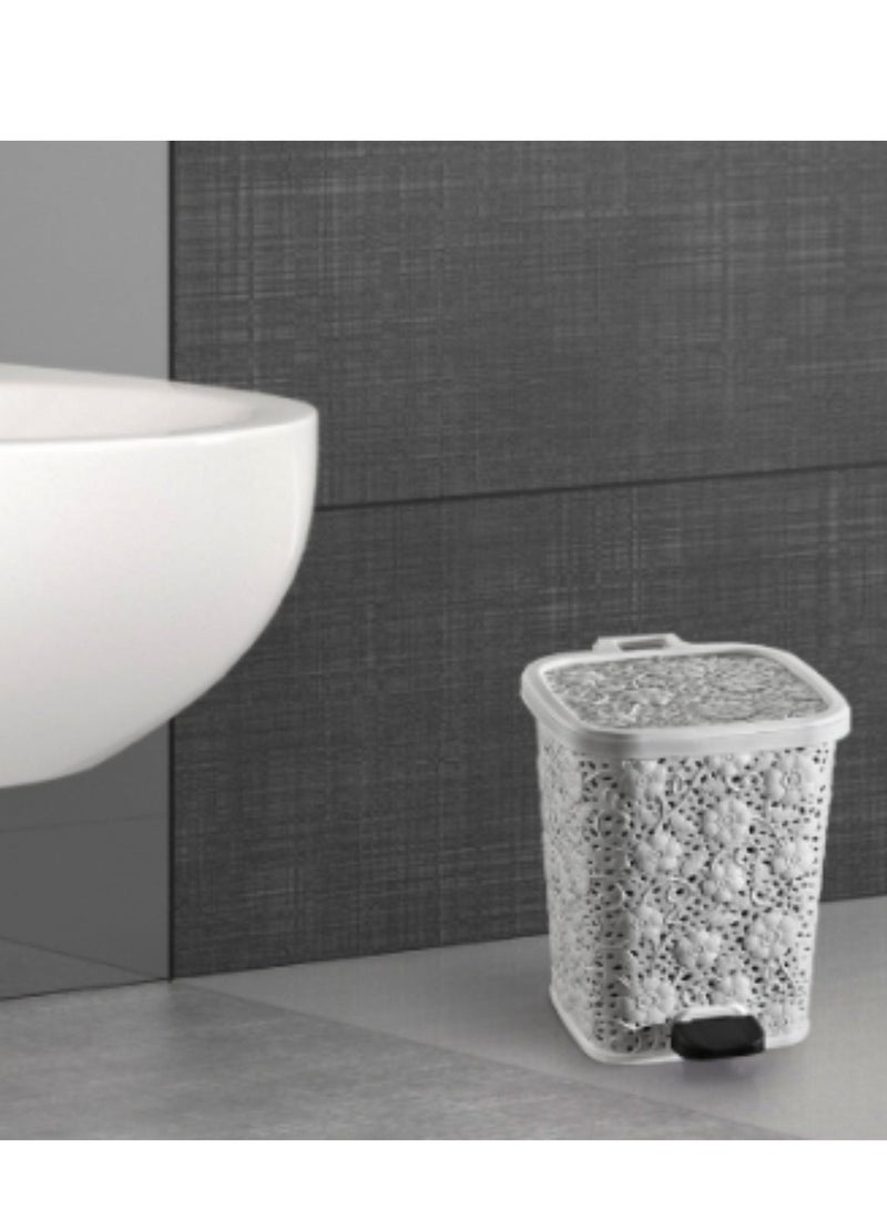 dunya Luxury Pedal Wastebasket with a Classic Design - 12 liters, stylish Dustbin for Home and Office - Image 3