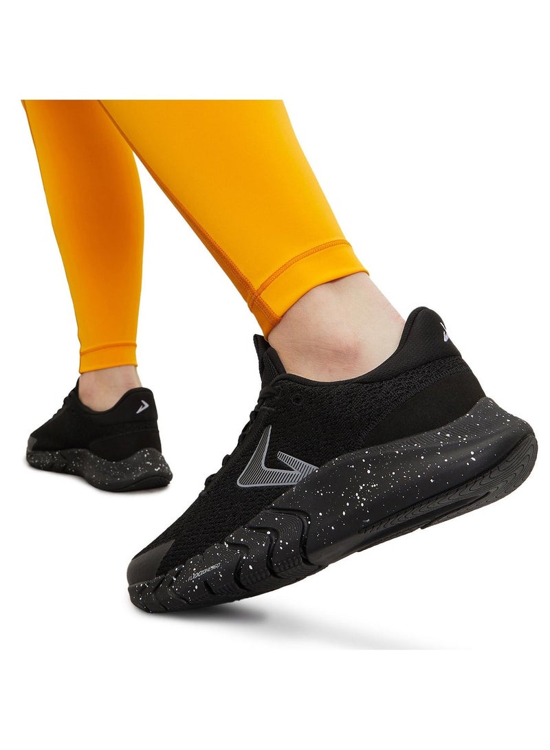 Demix Women's Running Sport Shoes – Black Lightweight Fitness Sneakers with Rubber Grip Inserts - Image 2