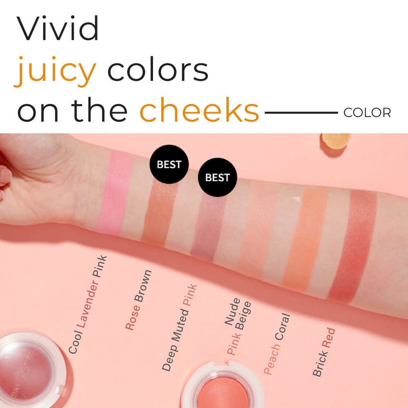 A'PIEU Juicy-Pang Jelly Blusher [RD01] â€“ Soft Touch Blush for Cheek with Combined Cream & Powder Texture for Natural Dewy-Finish, No Fall-Out. 0.17 oz - Image 4