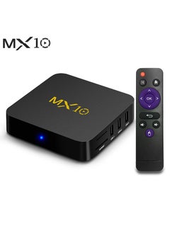 MX10 Smart Android 9.0 TV Box RK3328 4K VP9 H.265 HDR10 USB3.0 4GB / 32GB DLNA Miracast WiFi LAN HD Media Player UK Plug