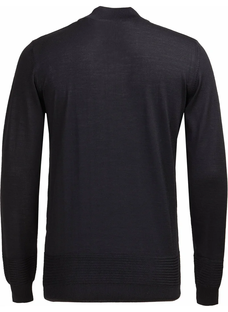 كيب Black Half Turtleneck Wool Blend Knitwear
