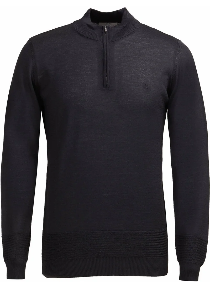 كيب Black Half Turtleneck Wool Blend Knitwear