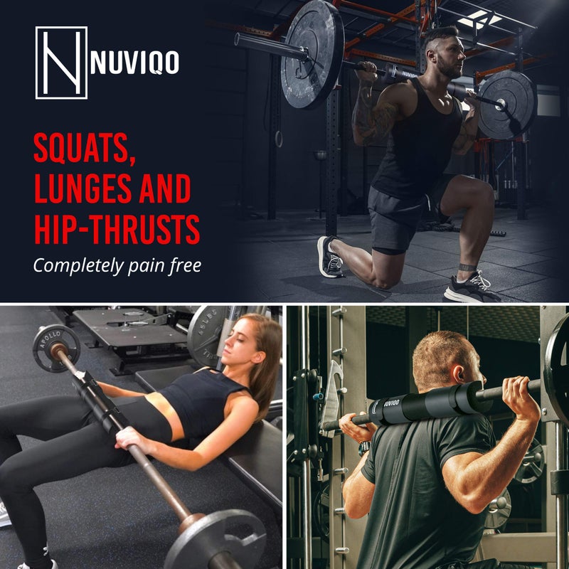 Nuviqo Cushioned Barbell Pad for Lunges and Hip Thrusts - Protects Neck and Shoulders During Barbell Training - Image 5