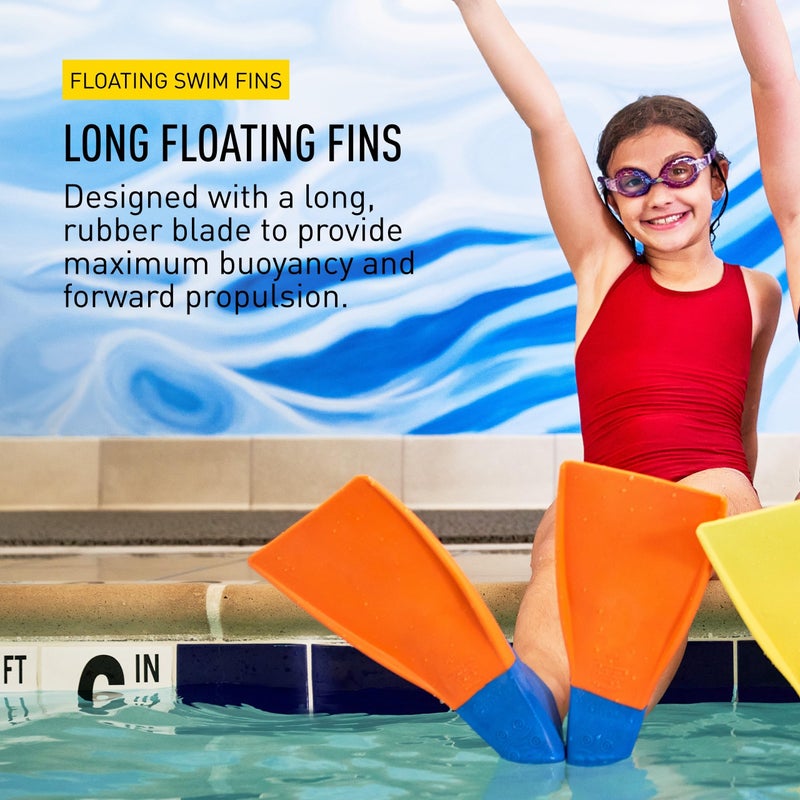 FINIS Long Floating Fins , Blue/Orange, XXS (Jr. 11-1) (1.05.037.02) - Image 3