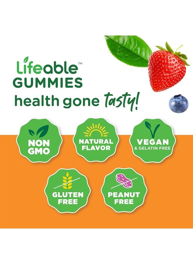 Lifeable Vitamin B6 100mg - Great Tasting Natural Flavor Gummy Supplement Vitamins - Non-GMO Gluten Free Vegan Chewable B 6 - for Nerve Function Support - for Adults Men Women Kids - 60 Gummies - Image 4