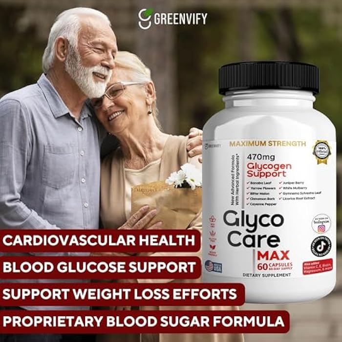 GREENVIFY GlycoCare MAX Glycogen Support Supplement, 60 Capsules, with Banaba Leaf, Juniper Berry, Vitamins & Minerals (1) - Image 2