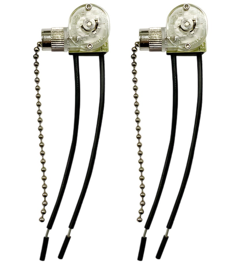 RupeeRise 2 Pcs Pull Cord Switch, Wall Light Switch with Durable Design, Easy Installation for Home and Office, Bedside Lamp and Bathroom Fixture Control - Image 1