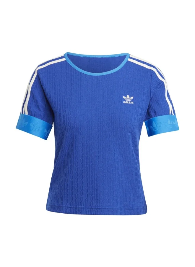 Adidas adidas TEE KNITTED Blue Originals Women T-SHIRTS