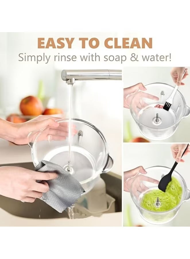 MOSH Mini Electric Meat Grinder with Stainless Steel Bowl, Small Mixer with 2 Speed Levels and 4 Stainless Steel Blades 300W 3.8L - Image 5