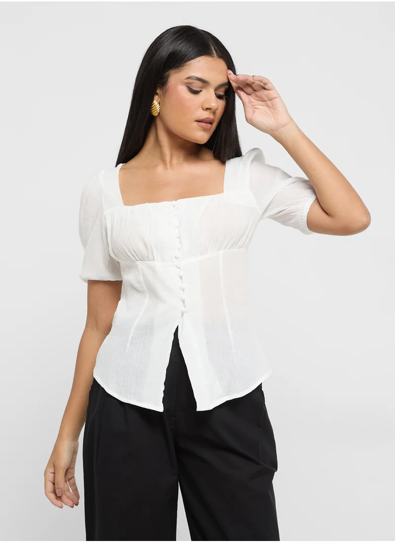 ايلا Puff Sleeve Blouse