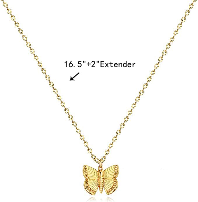 Baydurcan Best Friend Necklace Friendship Necklace for Women Butterfly Necklace for Women(Best Friend) - Image 2