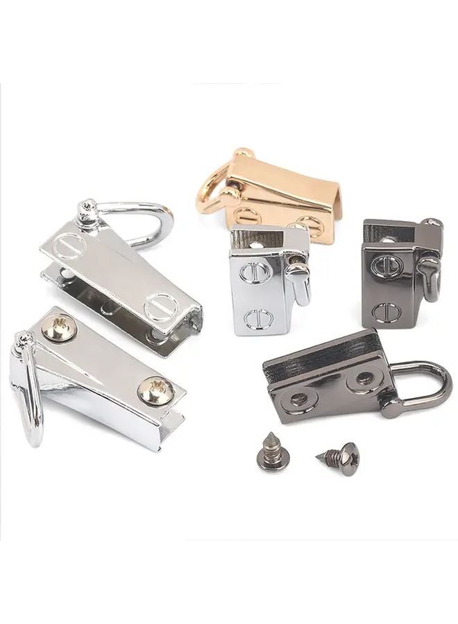 Gun Black 2pcs Side Pocket Hooks With D Rings For Handbag Strap Connectors And DIY Wallet Making - Image 5