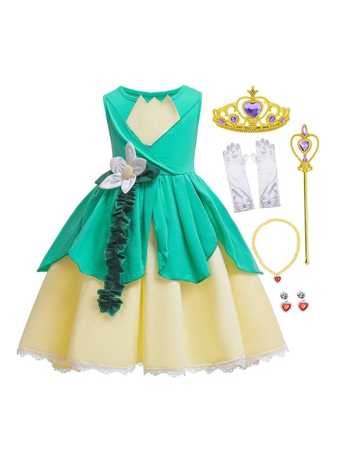 NIBEMINENT Princess Party Dress with Jewellery Set 110cm - Image 1
