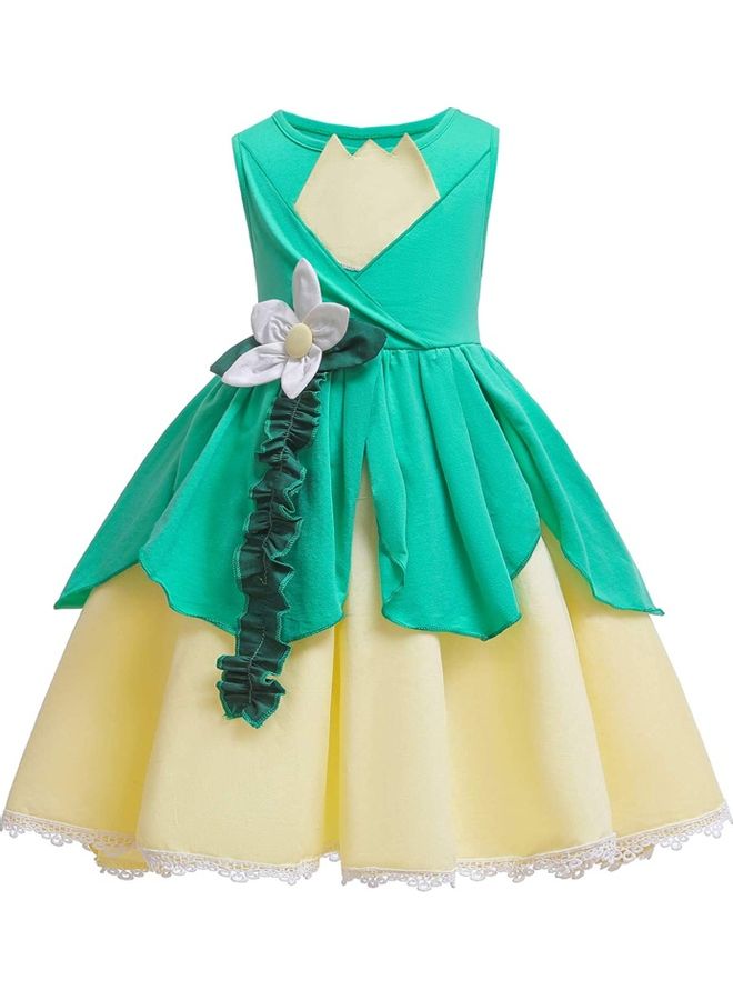NIBEMINENT Princess Party Dress with Jewellery Set 110cm - Image 3