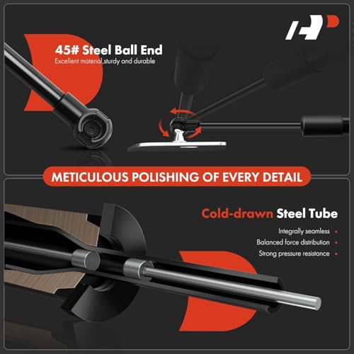 A-Premium دعامات مساعد فتح صندوق السيارة A-Premium متوافقة مع فورد F-150 2015-2025 (2022-2025 تناسب طراز Fleetside) ملحقات رفع صندوق السيارة، كابينة Crew/Extended/Standard بيك أب - Image 4