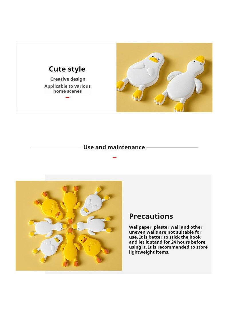 SYOSI 4Pcs Cute Wall Hooks, Cute Pet Hooks, Cute Cartoon Duck Hooks Set, Fun Duckie Wall Hangers for Bathroom, Crative Duck Design Wall Hooks for Hat Coat Key, Unique Decorative Wall Hanger  - Image 5