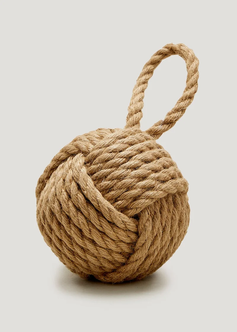 Matalan Natural Hessian Knot Doorstop (21cm)