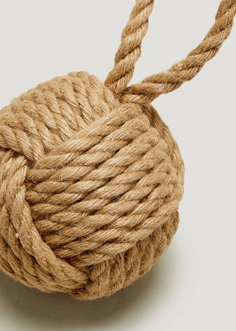 Matalan Natural Hessian Knot Doorstop (21cm)