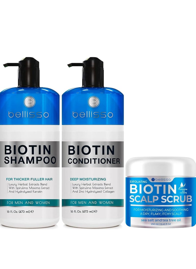 BELLISSO Biotin Shampoo and Conditioner Set and Biotin Scalp Scrub - pzsku/Z5D6A4EF0E622AEC60FBBZ/45/_/1738240965/41722a2a-d359-4217-b88b-400c8cc24eea