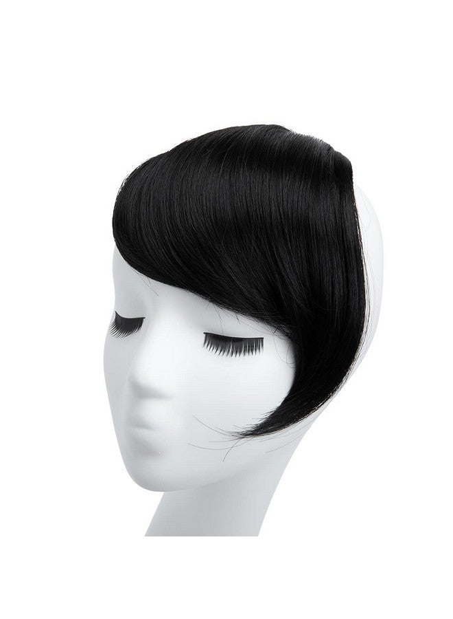 سارلا وصلة شعر صناعية مستقيمة بمشبك جانبي باللون الأسود النفاث قطعة واحدة للنساء