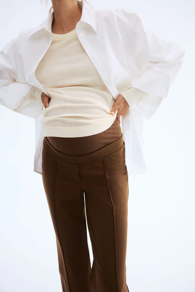 H&M MAMA Ankle-length interlock trousers