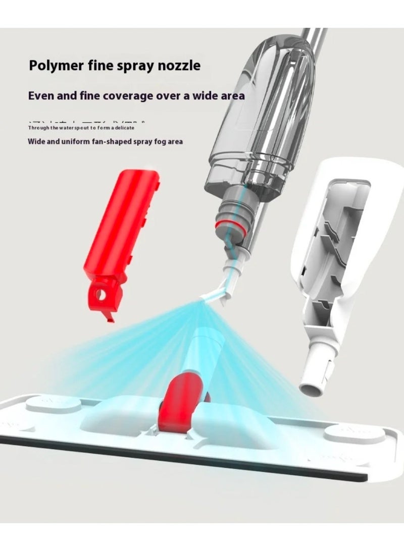 SolidX Spray Mop with Refillable Water Tank | Flat Floor Cleaning Mop with 360° Rotating Head & Reusable Microfiber Pad | Wet & Dry Spray Mop for Tile, Marble, Wood, Vinyl & Laminate Floors | Red - Image 4