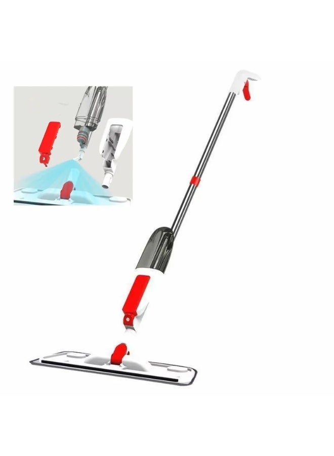SolidX Spray Mop with Refillable Water Tank | Flat Floor Cleaning Mop with 360° Rotating Head & Reusable Microfiber Pad | Wet & Dry Spray Mop for Tile, Marble, Wood, Vinyl & Laminate Floors | Red - Image 1
