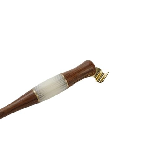 Meprotal Dip Pen Wood Calligraphy Oblique Nib Pen Holder with Removable Multi-fit Brass Flange for English Calligraphy Drawing Comic, Brown - Image 2